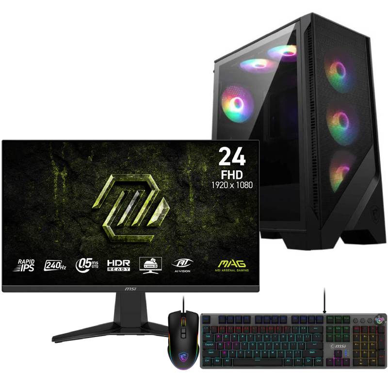Pc de Bureau Gamer MYTEK AMD RYZEN 5 16G RTX5060 8Go