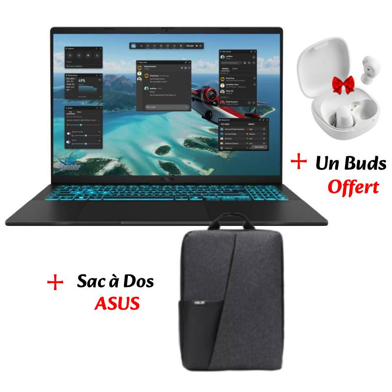 PC Portable Gamer ASUS V16 V3607VJ Intel Core 7 240H 8 Go RTX 3050, Photo boutique MyTek chez MyTek