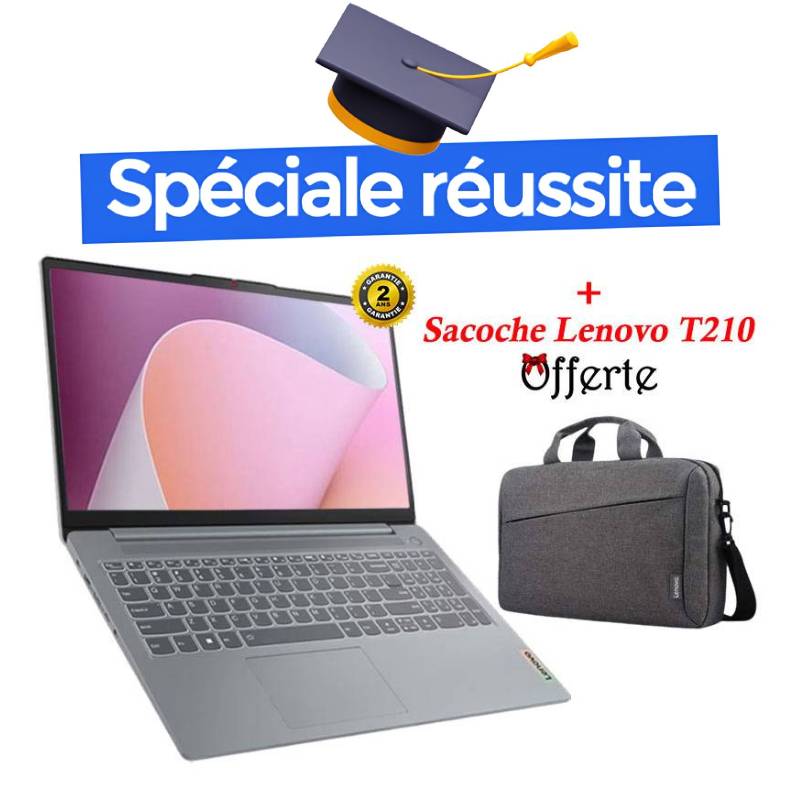 PC Portable LENOVO IdeaPad Slim 3 15AMN8 AMD RYZEN 3 8G 256G SSD - Gris