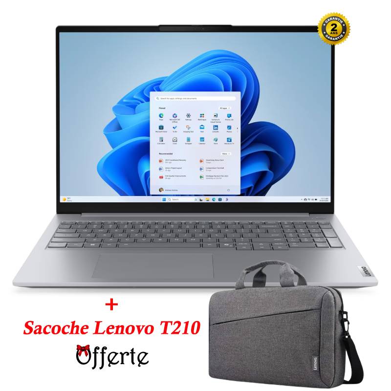 PC Portable LENOVO ThinkBook 16 G8 IAL Ultra 5 225U 16G 512Go SSD - Gris