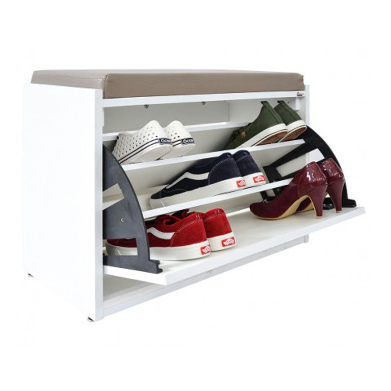 Porte Chaussures Banquette SOTUFAB PC27BC - Blanc - Image 2