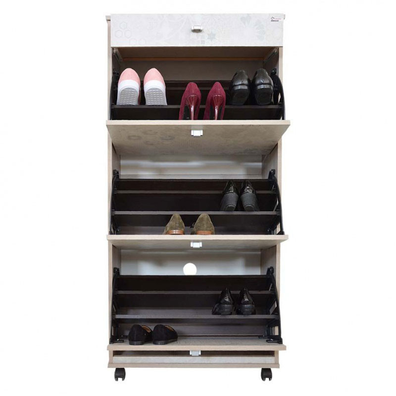 Porte Chaussures SOTUFAB GM STRATIFIE 3P+1T - Chêne Brut & Mosaico - Image 2