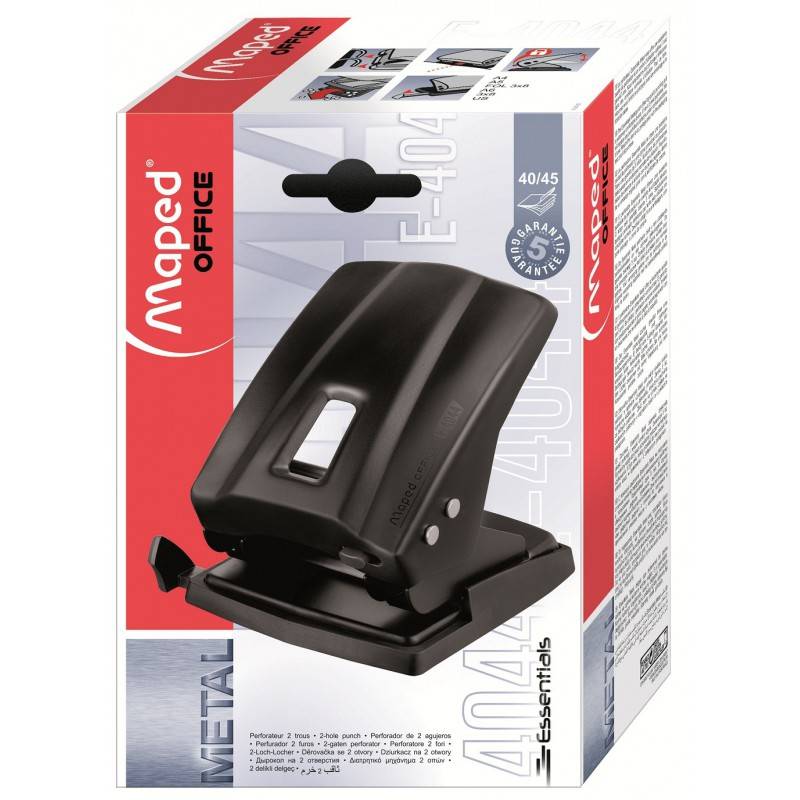 Perforateur MAPED 404411 Essentials 40/45F 2 Trous - Noir - Image 2
