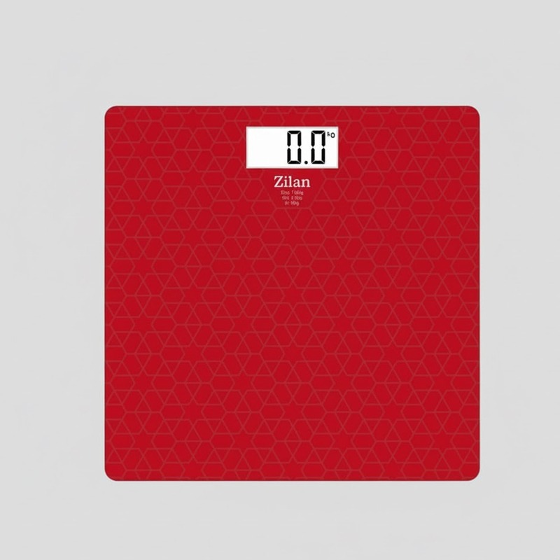 Pèse Personne Électronique ZILAN ZLN7680 150Kg - Rouge - Image 2