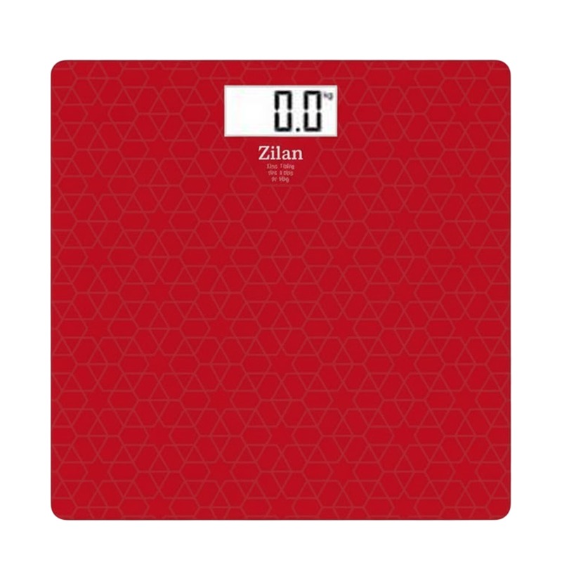 Pèse Personne Électronique ZILAN ZLN7680 150Kg - Rouge