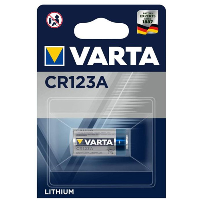 Pile VARTA Lithium CR123A 1430 mAh - 3V 