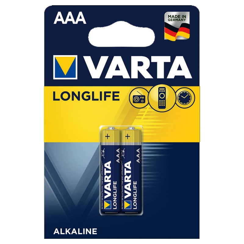 2x Piles VARTA LONGLIFE LR03 AAA 1.5V