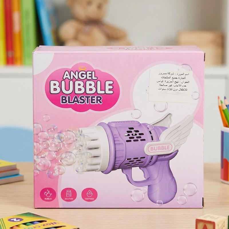 Pistolet à Bulles Angel Bubble Blaster Pour Enfants - Rose - Image 2