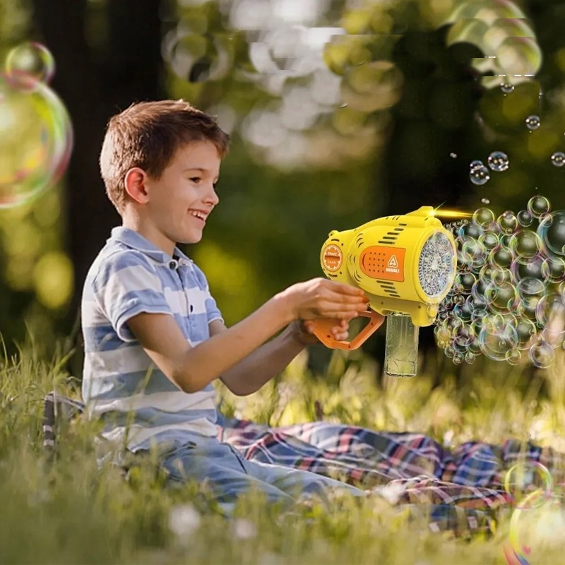 Pistolet à Bulles de Savon Pour Enfants - Bleu - Image 3
