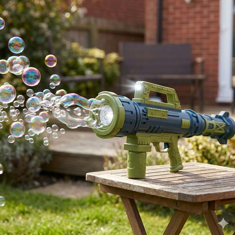 Pistolet à Bulles Automatique Pour Enfants - Vert - Image 3