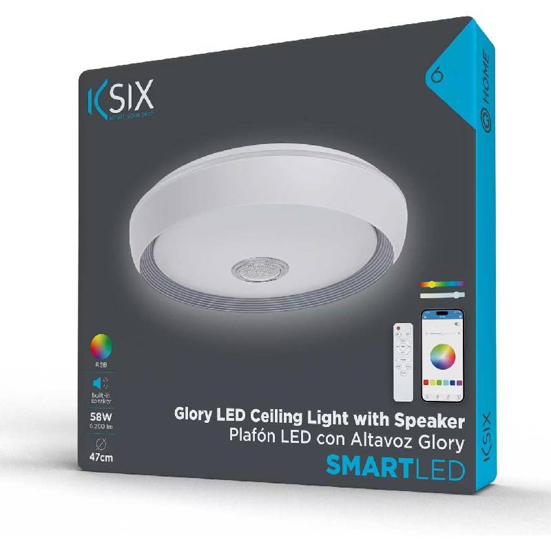 PLAFONNIER KSIX GLORY RGB+CCT 47CM 6200LM 58W ILINK HP 5W - BLANC - Image 4