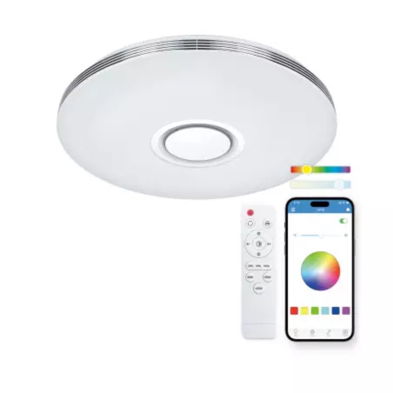 PLAFONNIER KSIX AURA 49CM RGBIC+CCT 7200LM 66W ILINK HP 5W - BLANC - Image 2