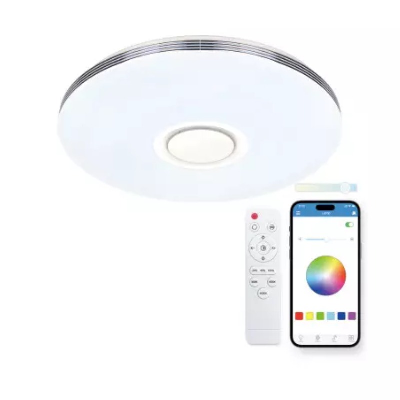 PLAFONNIER KSIX AURA 49CM RGBIC+CCT 7200LM 66W ILINK HP 5W - BLANC