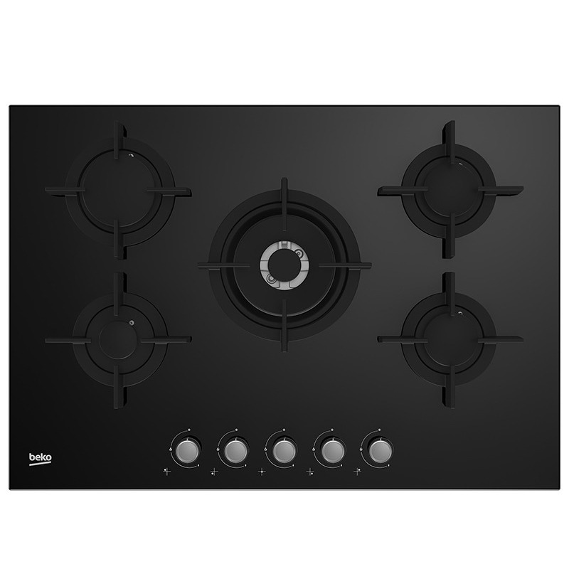 Beko HILW 75222 SL plaque Noir Intégré 75 cm Gaz 5 zone(s), Photo boutique MyTek chez MyTek