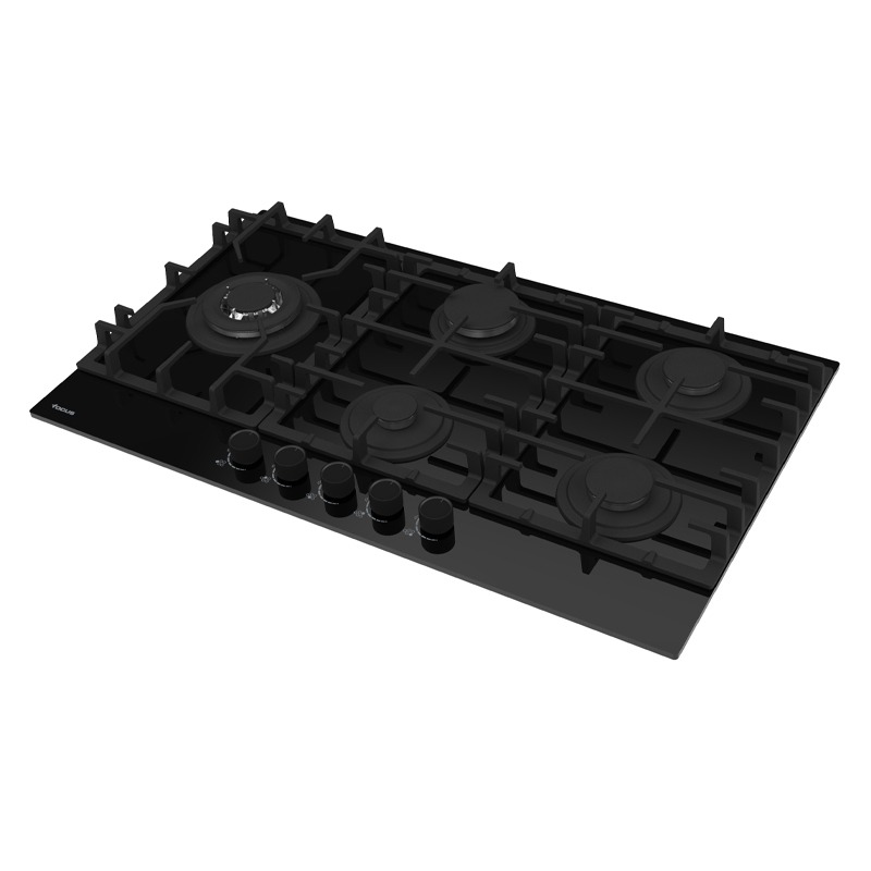 Plaque de Cuisson Encastrable FOCUS F419B 5 Feux 90 cm - Noir - Image 2