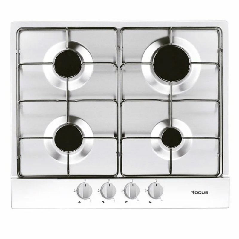 Focus F 401W - Plaque gaz 4 feux, 60 cm, sans thermocouple, blanc, Photo boutique MyTek chez MyTek