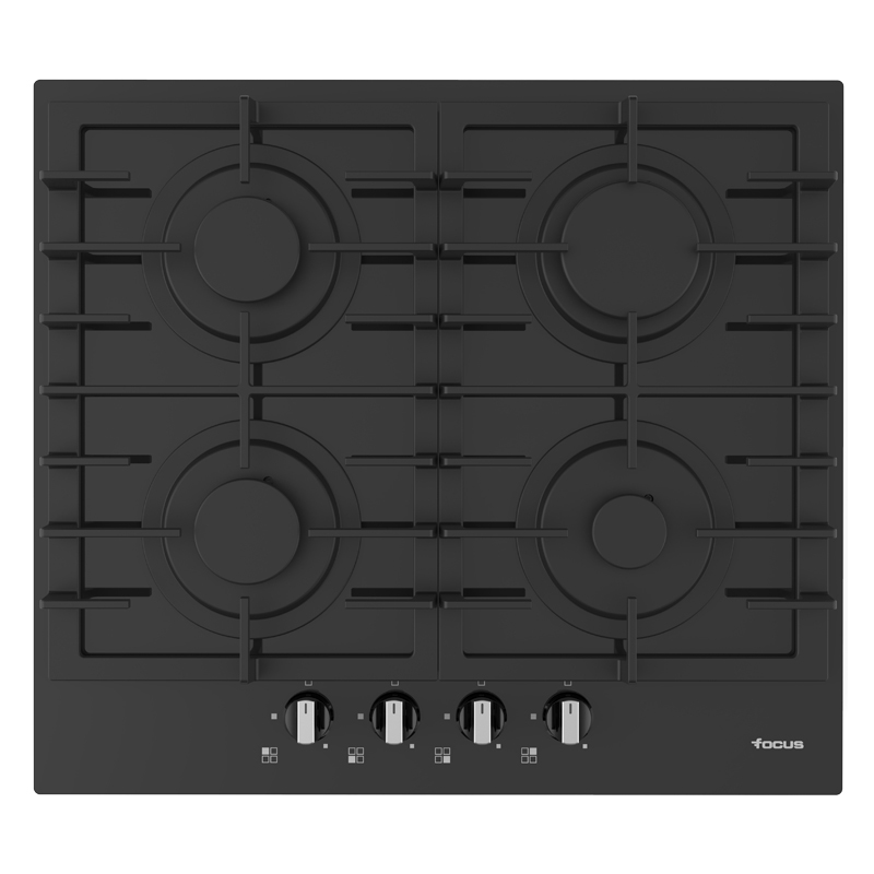 Plaque de Cuisson Encastrable FOCUS F404B 4 Feux 60cm - Noir 