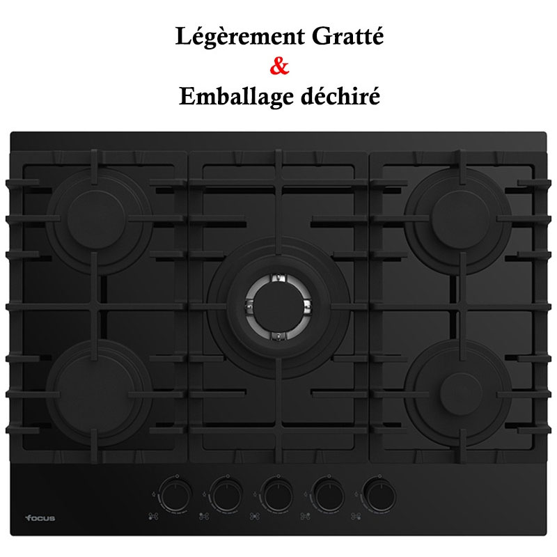 Plaque de Cuisson FOCUS Vitro 5 Feux 70cm Noir (F.406B), Photo boutique MyTek chez MyTek
