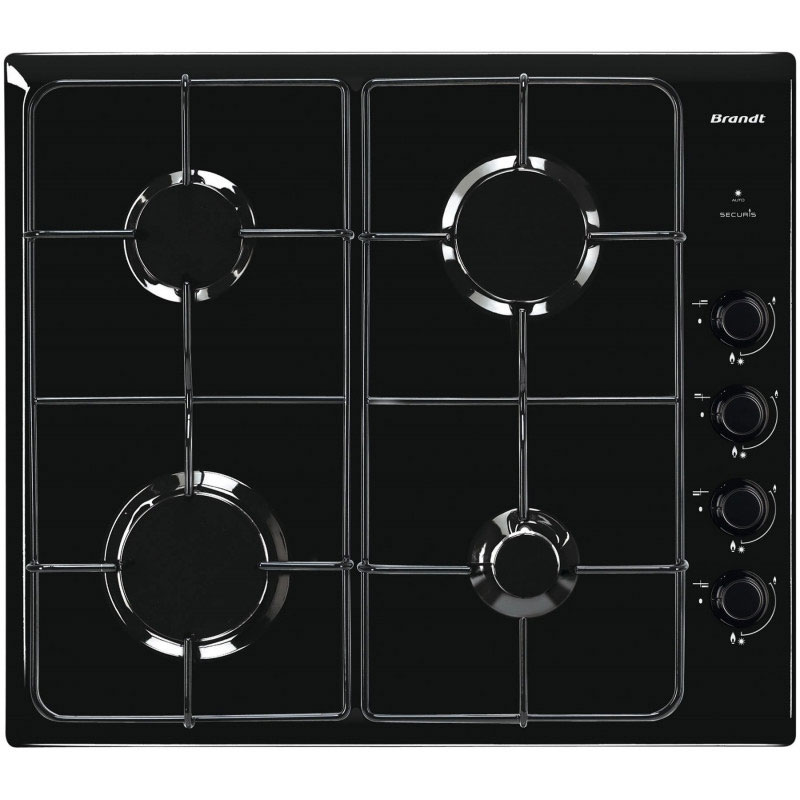 Plaques de Cuisson Encastrables Gaz Brandt 60cm Noir BPE6400B, Photo boutique MyTek chez MyTek