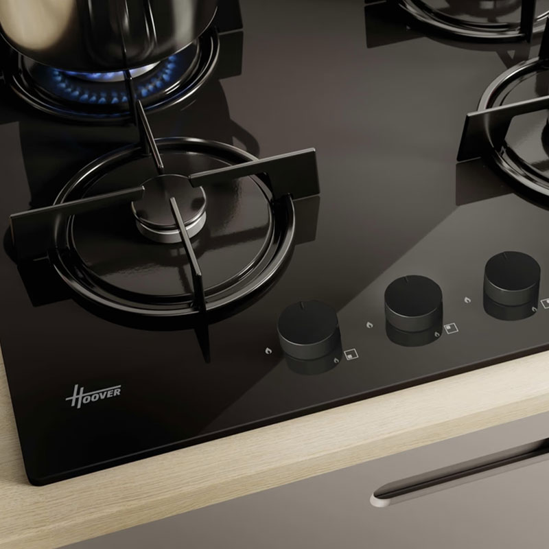 Plaque de Cuisson Encastrable HOOVER H-HOB 300 HVW6MBB 4Feux 60cm - Noir - Image 4