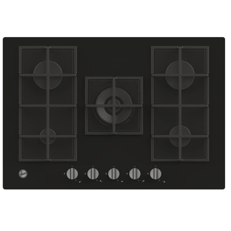 Plaque de Cuisson Encastrable HOOVER HVG74K3B 5 Feux 75 cm - Noir