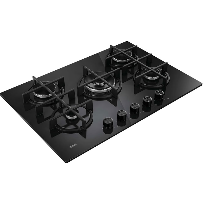 Plaque de Cuisson Encastrable HOOVER H-HOB 300 HVG7PB/TK 5 Feux 75 cm - Noir - Image 3