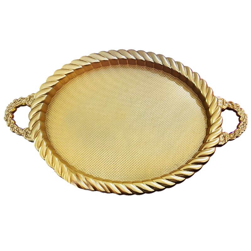 Plateau Oval Dhrifa Lux - Doré