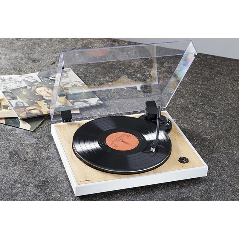 Platine Vinyle Design THOMSON TT301 - Blanc&Bois - Image 5
