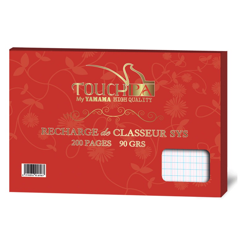 Pochette Recharge YAMAMA Touchpa BMV 200 Pages GM 90G