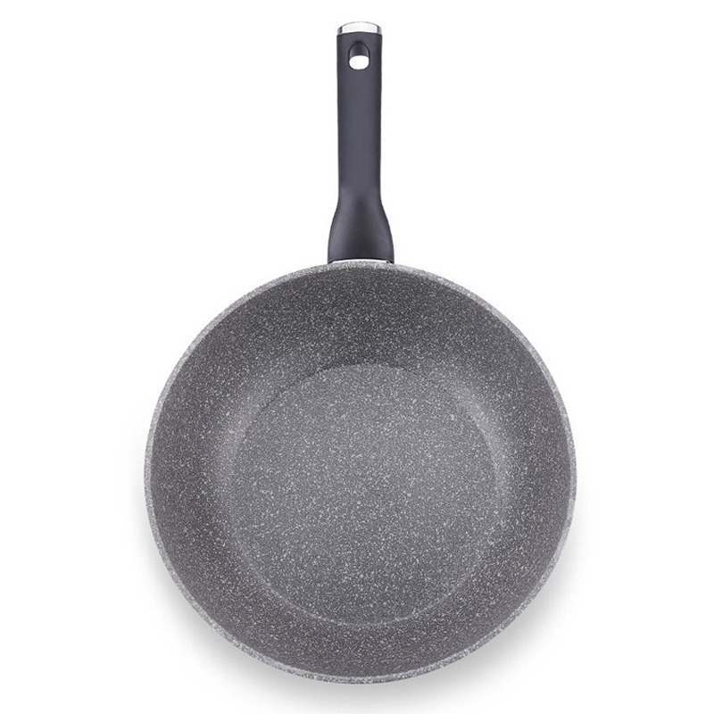 Poêle Wok KORKMAZ Palma 24 cm - Gris - Image 2