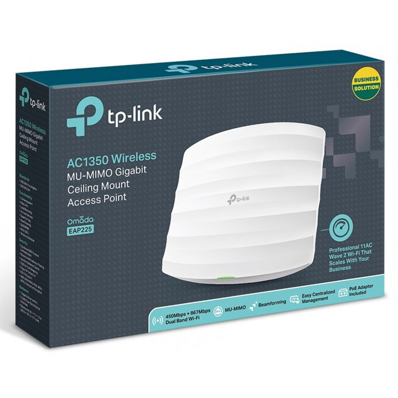 Point d'accès TP-LINK EAP225 V1 WiFi Mesh bi-bande AC1350 PoE Gigabit - Plafonnier - Image 5