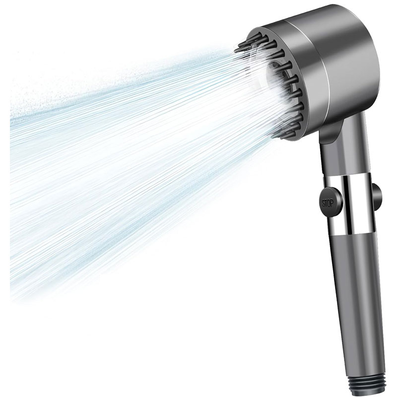 Douchette Turbochargé avec Filtre Booster - Gris
