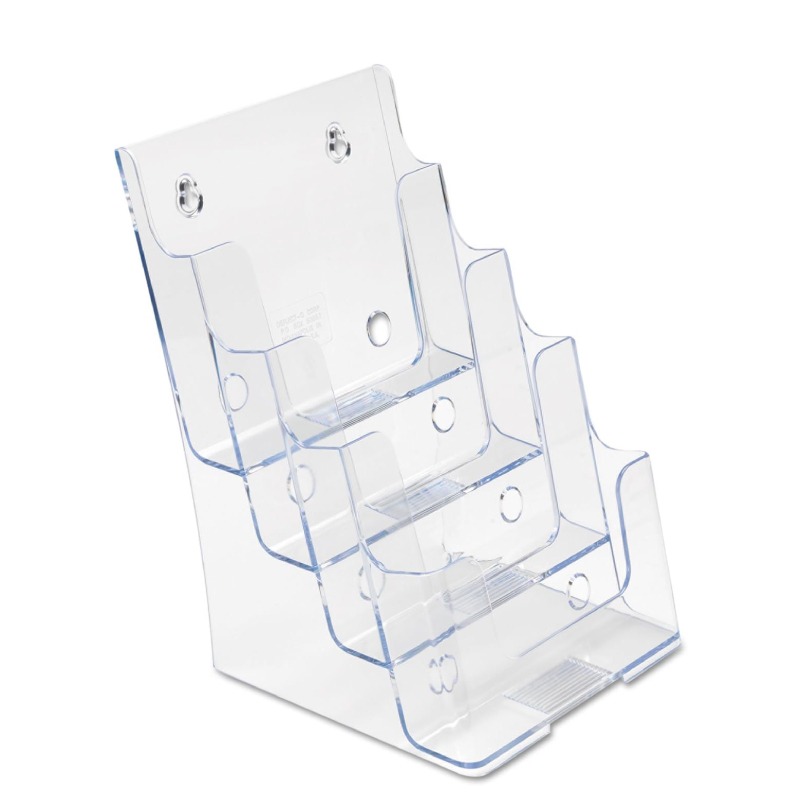 Porte Brochure FAIBO A5 4 Compartiments 25,5×16,5×16 cm -Transparent  - Image 2