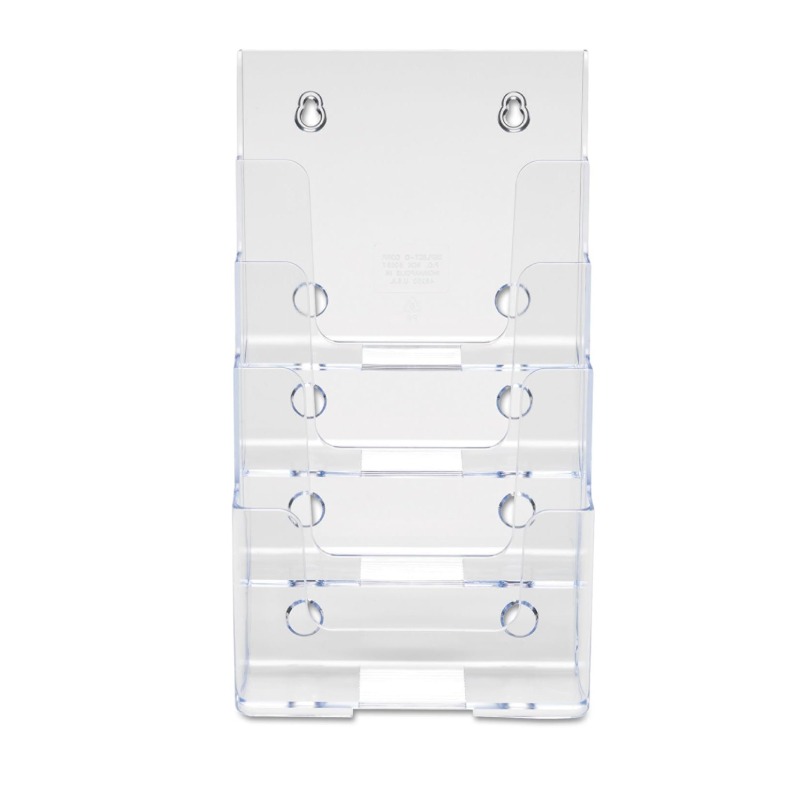 Porte Brochure FAIBO A5 4 Compartiments 25,5×16,5×16 cm -Transparent  - Image 4