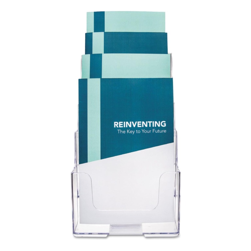 Porte Brochure FAIBO A5 4 Compartiments 25,5×16,5×16 cm -Transparent  - Image 5