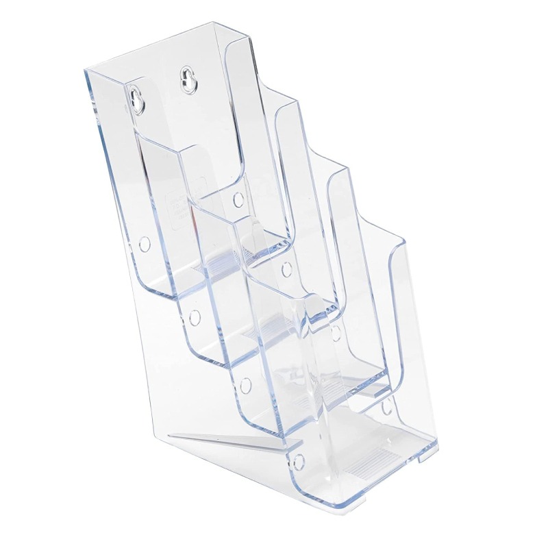 Porte Brochure FAIBO A6 4 Compartiments 26x11x15,5 cm -Transparent - Image 2