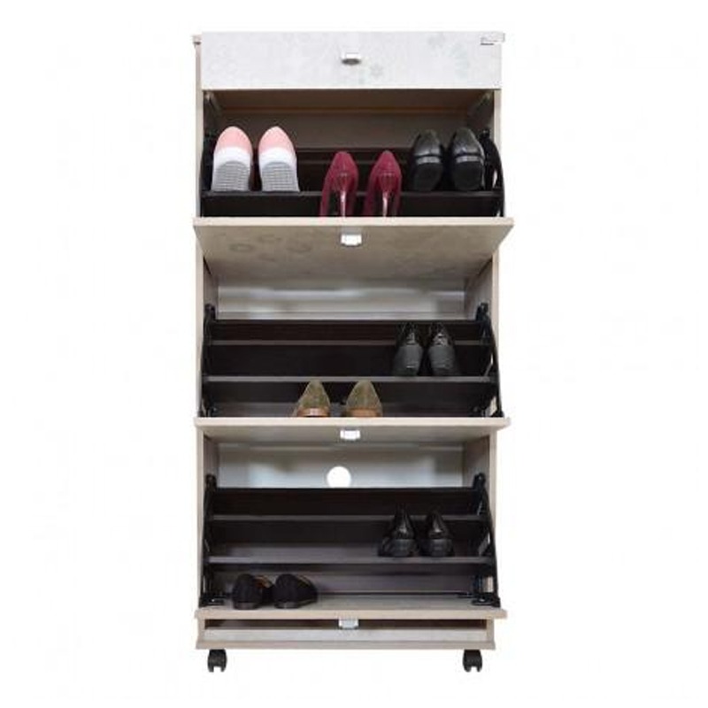 Porte Chaussures SOTUFAB GM STRATIFIE 3P+1T - Chêne Brut&Mosaico - Image 3
