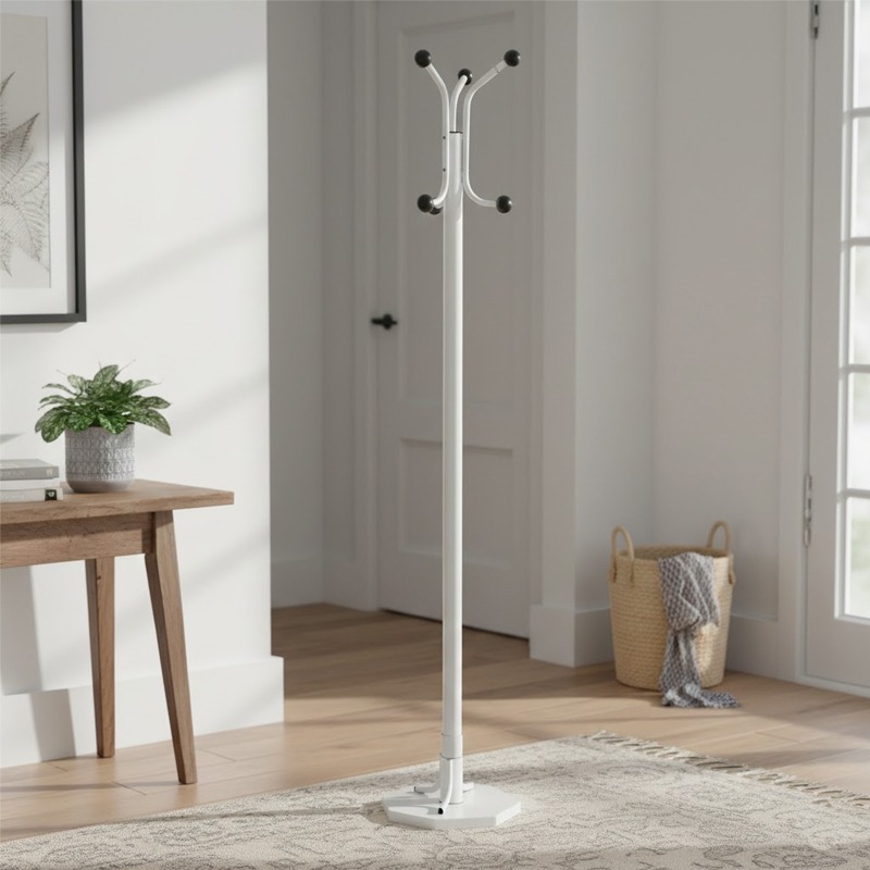 Porte Manteaux Avec Base marbre - Blanc - Image 2