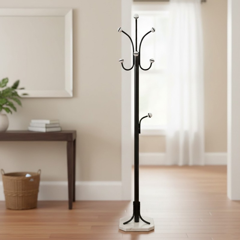 Porte Manteaux ROYAL HOME Luxe Avec marbre Épais - Noir - Image 2