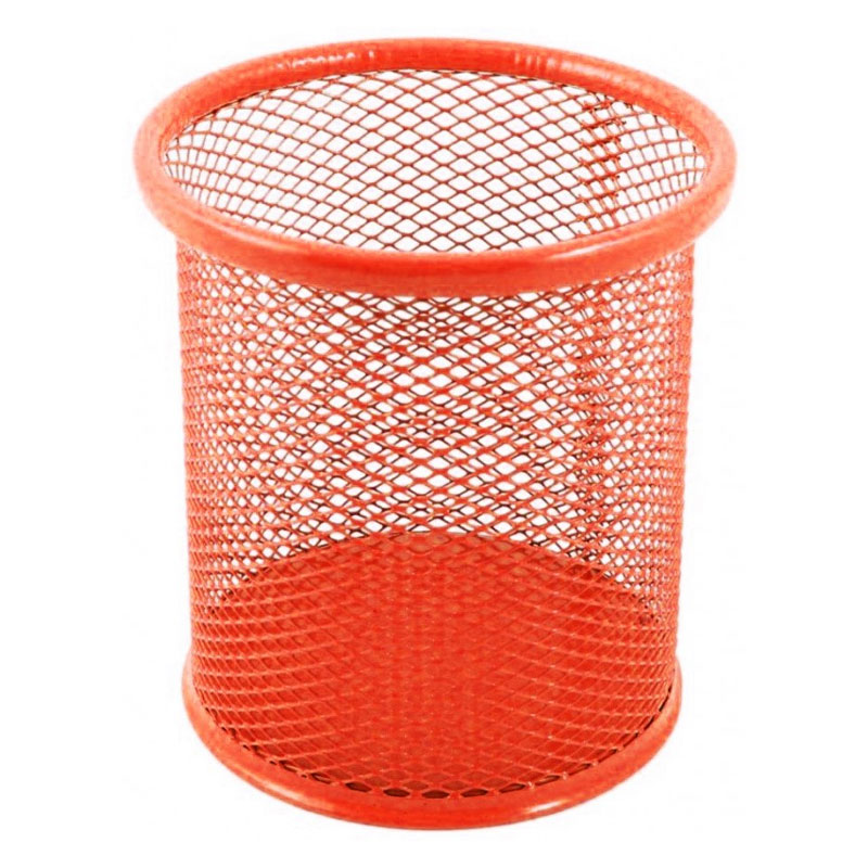 Pot à Stylos Rond en Métal - Orangé, Photo boutique MyTek chez MyTek