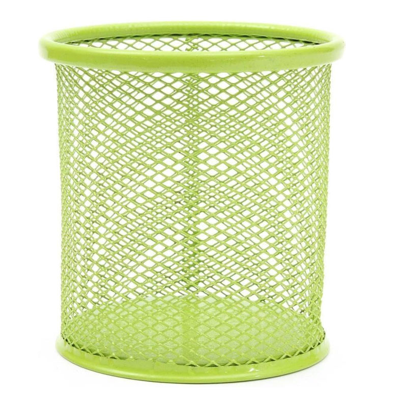 Pot à Stylo Rond Métal - Vert Pistache (802VERT)