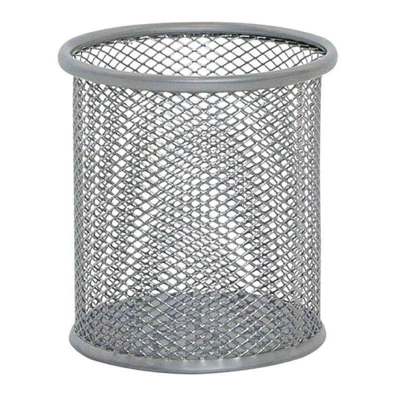  Pot à Stylo Rond Métal - Gris (802GR)