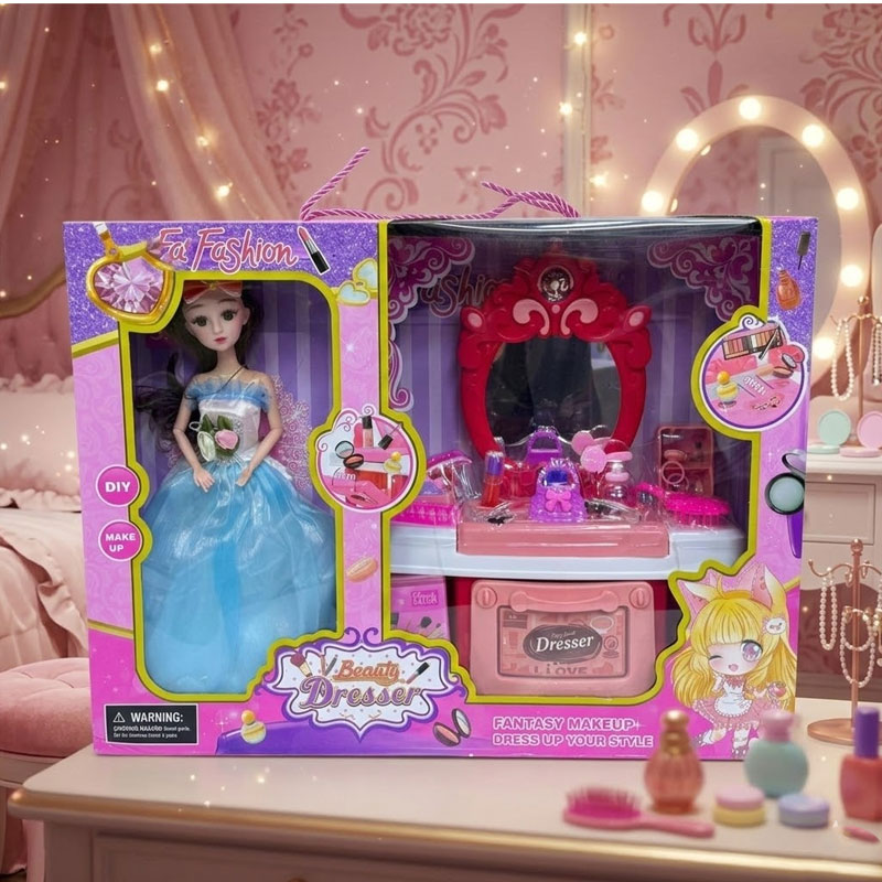 Poupée Avec Coiffeuse Beauty Dresser Pour Filles - Image 2