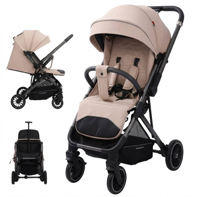 Poussette Bébé KIDILO 6521 Pliable - Biege - Image 2