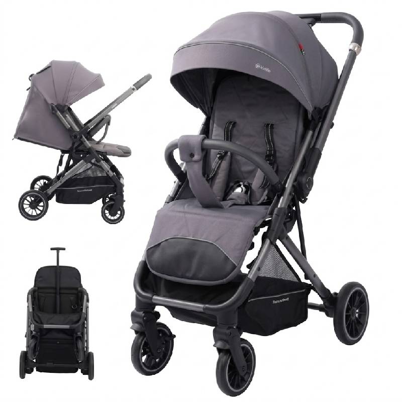 Poussette Bébé Pliable KIDILO 6521 - Gris