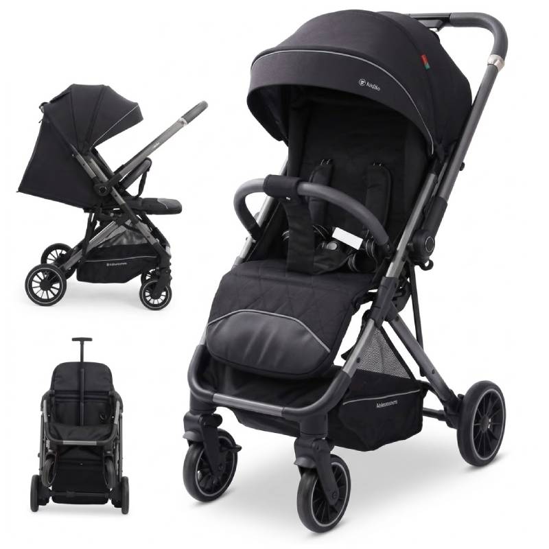 Poussette Bébé KIDILO 6521 Pliable - Noir - Image 2