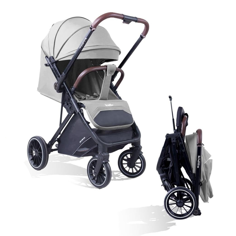 Poussette Bébé KIDILO 6530 - Gris - Image 3