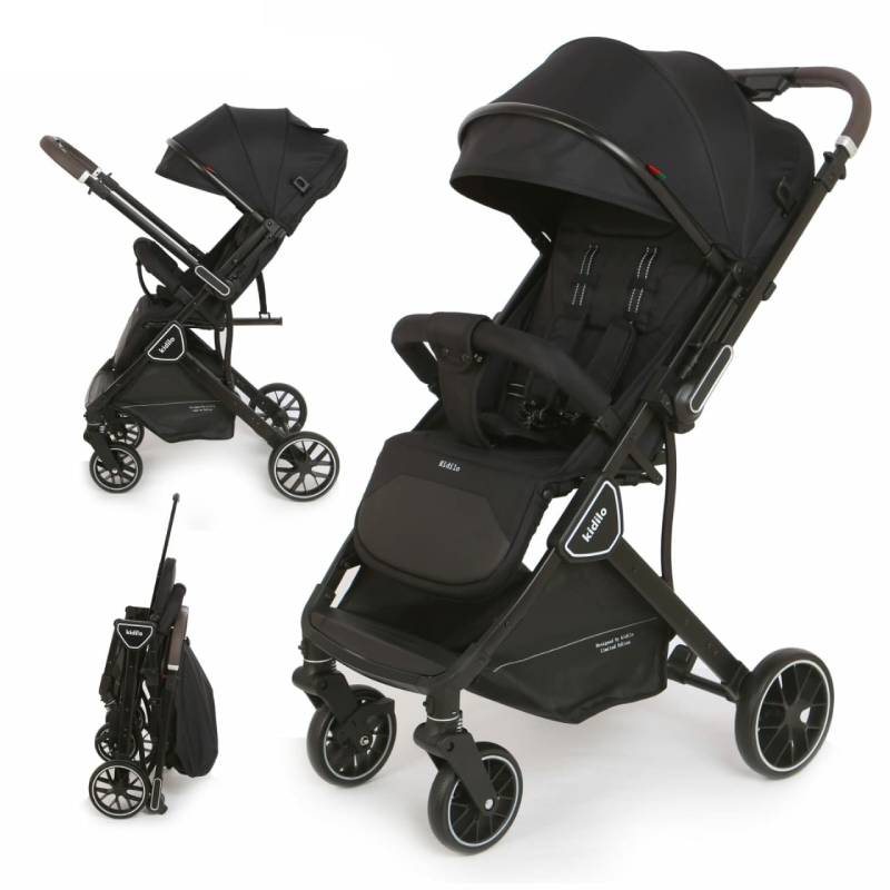 Poussette Bébé KIDILO K101 Réversible - Noir - Image 2