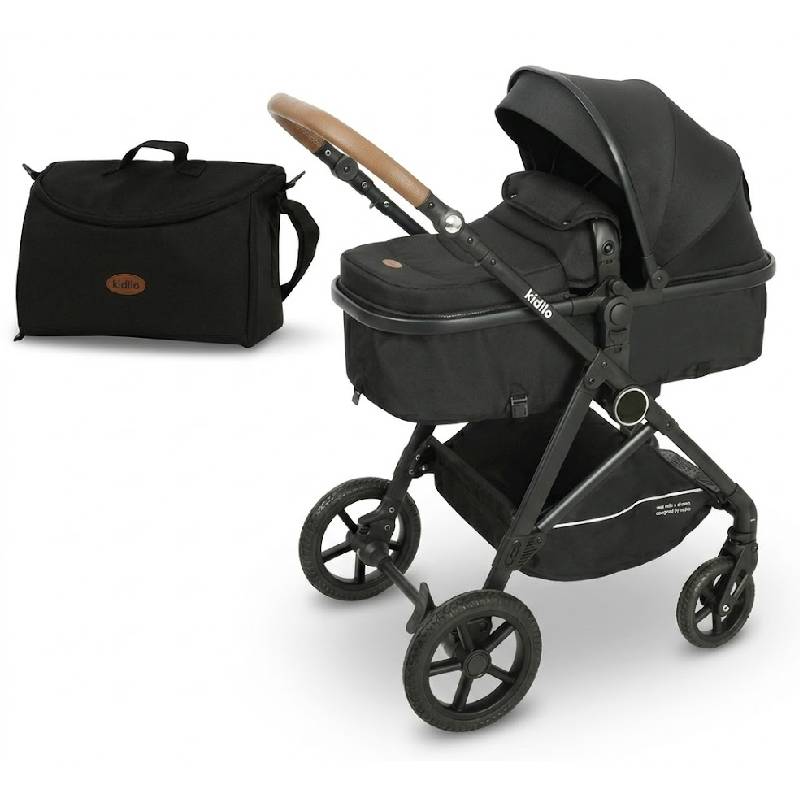Poussette Convertible Landau Kidilo K08 - Noir