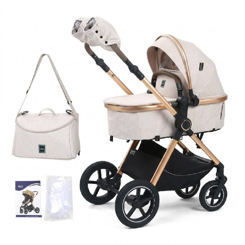 Poussette LANDEAU KIDILO H2X Avec Sac Maman - Beige